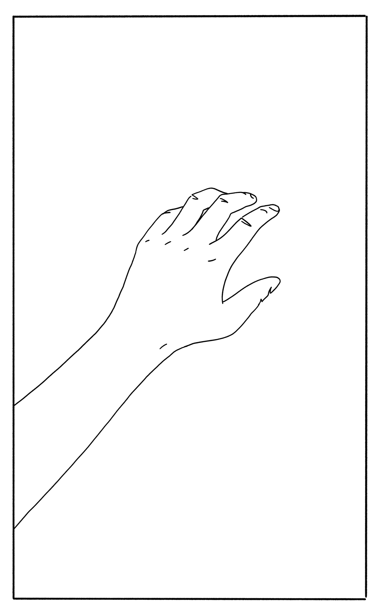 An open hand seen from the back, with a small ladder tattooed on it.